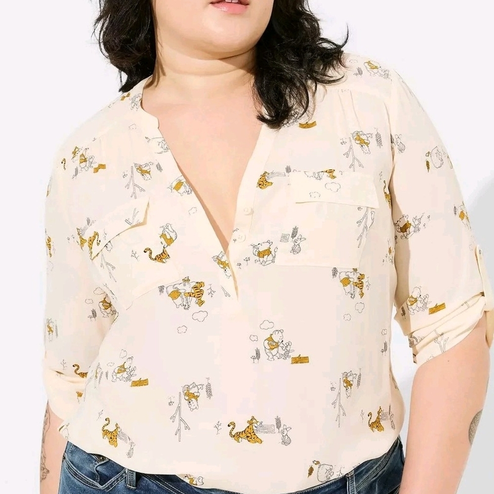 Women's Cream Printed Blouse